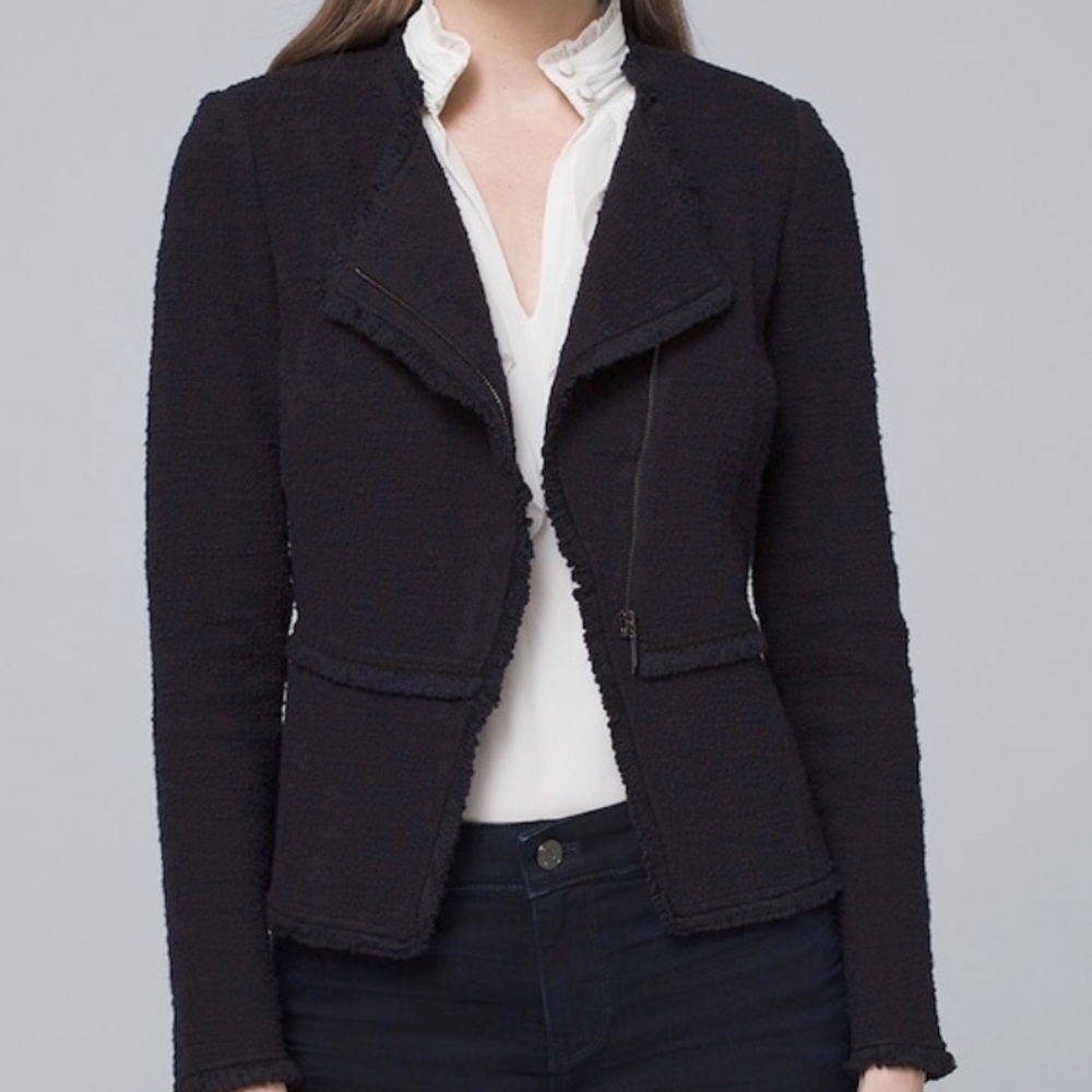 WHBM Tweed Moto Jacket